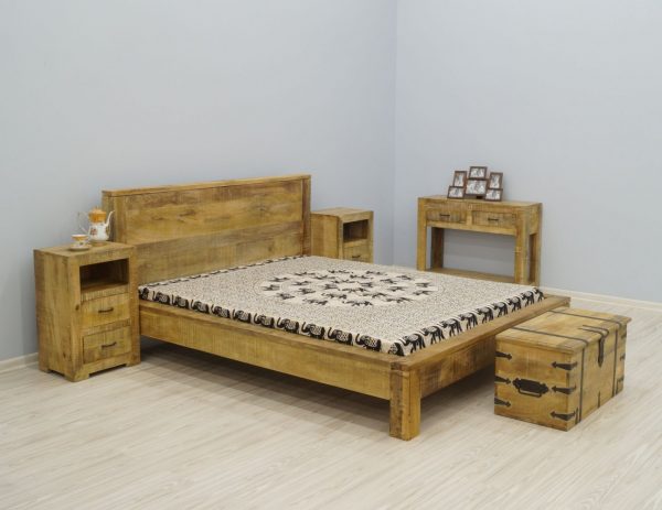 łóżko kolonialne lite drewno mango loft nowoczesne masywne