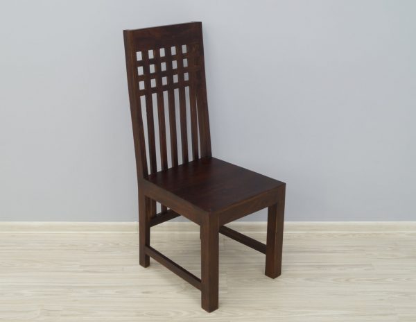 krzesło kolonialne indyjskie egzotyczne orientalne ciemny brąz