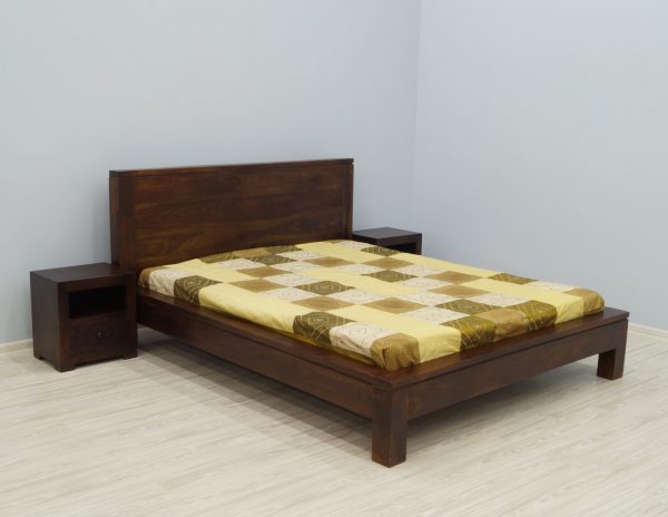 indyjskie łóżko kolonialne nowoczesne lite drewno palisander indyjski