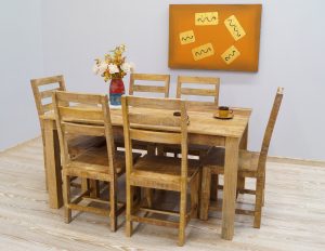 stół krzesła lite drewno mango loft