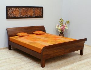 łóżko kolonialne lite drewno palisander indyjski