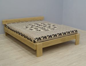 Łóżko dębowe z litego drewna naturalny odcień z opcją bejcowania w dowolnym kolorze i lakierowania w cenie