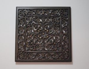 Panel dekoracyjny ścienny ażurowy ręcznie wykonany indyjski kwadrat