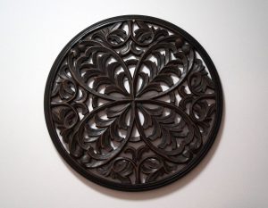 Panel dekoracyjny ścienny ażurowy ręcznie wykonany indyjski okrągły rozeta