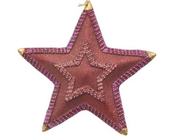 Zawieszka dekoracyjna świąteczna ozdoba gwiazda brokat