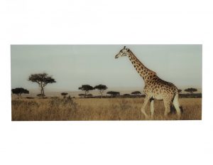 Obraz szklany druk cyfrowy krajobraz Afryka sawanna żyrafa stylowy egzotyczny