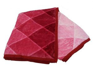 Koc z tkaniny akrylowej miękki komfortowy wysoka jakość różowy