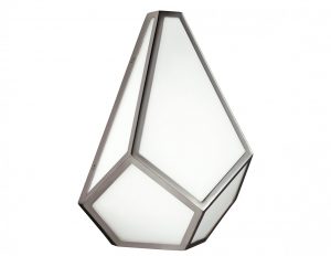 kinkiet mleczne szkło witraż elementy metalowe jeden punkt światła