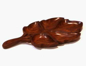 Taca drewniana na owoce egzotyczna drewno palisander indyjski ręcznie wykonana