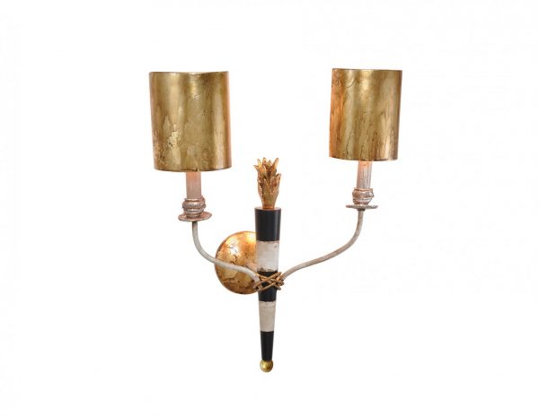 Kinkiet dwuramienny lampa ścienna orientalny styl