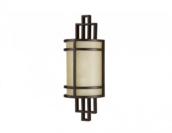 Kinkiet lampa ścienna wykończenie kolor brązowy szkło dymne stylowa