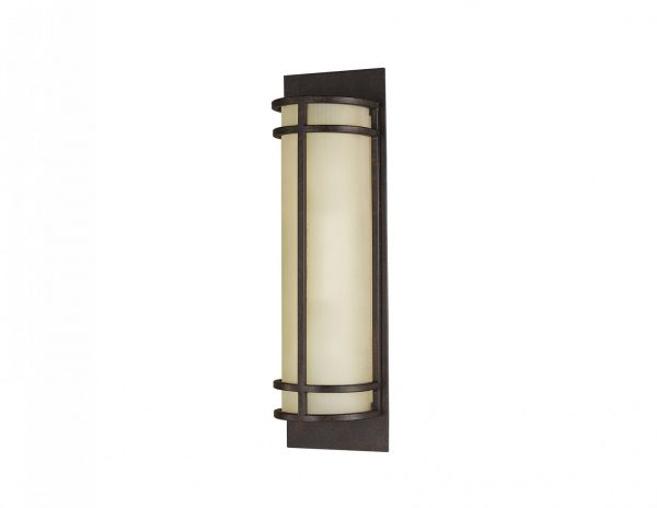 Kinkiet lampa ścienna kolor brązowy szkło dymne stylowa
