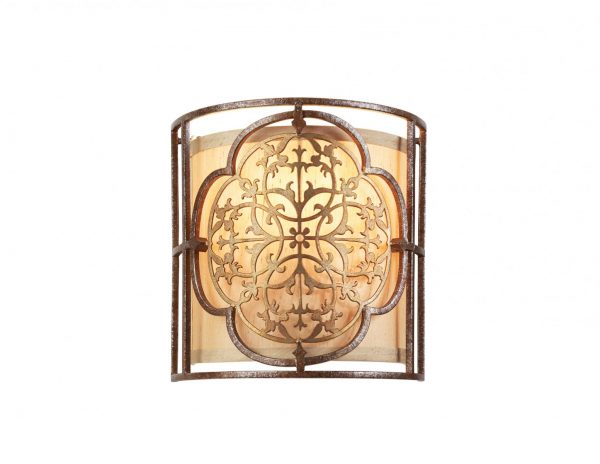 Lampa ścienna metalowa konstrukcja wzory orientalne