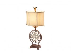 Lampa stołowa metalowa konstrukcja wzory orientalne