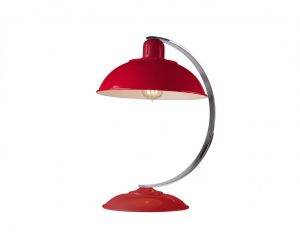 Lampka biurowa stołowa metalowa kolor czerwony styl retro