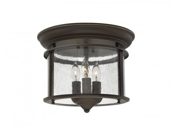 Lampa sufitowa plafon ciemny brąz szklany klosz styl Vintage