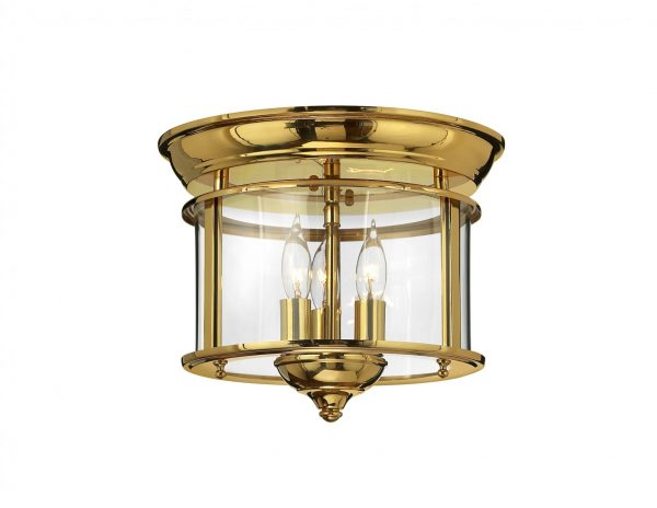 Lampa sufitowa plafon ręcznie wykonany z mosiądzu szklany klosz styl art deco