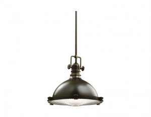 Lampa wisząca metalowa kolor brąz styl industrialny