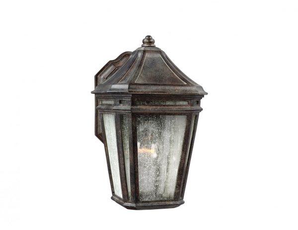 Lampa latarnia zewnetrzna nascienna ogrodowa ze stali kolor brazowy