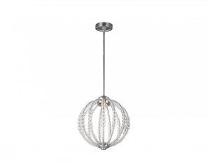 Lampa wisząca kształt kuli mała metalowa kryształowe korale LED nowoczesna Glamour