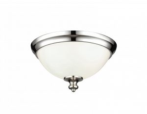 Lampa sufitowa plafon kolor srebrny mleczny klosz nowoczesny