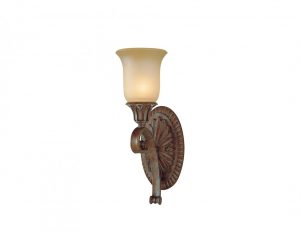 Lampa ścienna kinkiet brązowy zdobiony styl średniowieczny antyczny