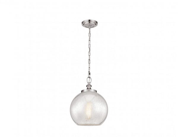 Lampa sufitowa wiszaca srebrna ksztalt kuli dekoracyjne wzory elegancka wspolczesna Vintage