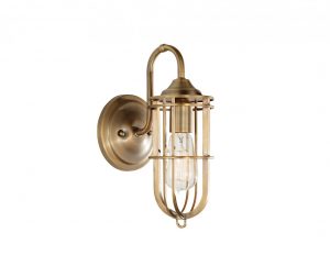 Lampa scienna kinkiet metalowa kolor mosiadz industrialna