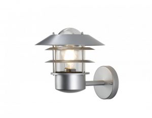 Lampa zewnetrzna latarnia nascienna ogrodowa kolor srebrny