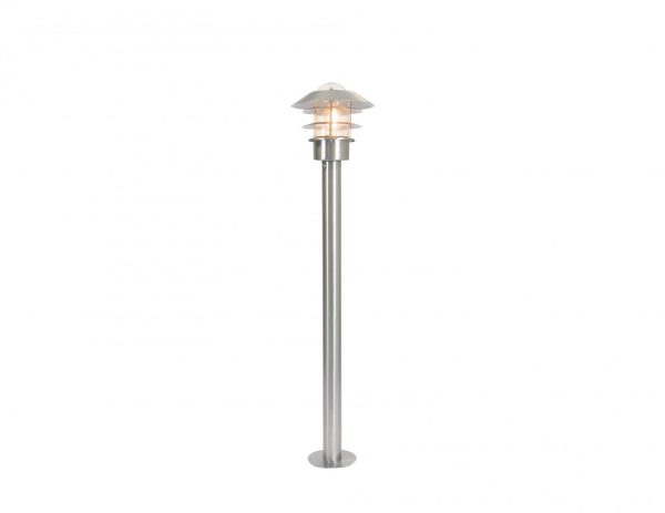 Lampa zewnetrzna latarnia stojaca ogrodowa kolor srebrny