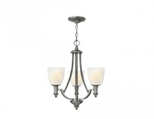Lampa sufitowa zyrandol 3 zrodla światla oprawa kolor srebrny styl klasyczny wspolczesny