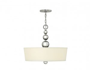 Lampa sufitowa wiszaca 3 zrodla swiatla kolor srebrny nowoczesna elegancka