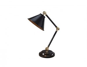 Lampa stołowa na biurko łamana mała metalowa kolor czarny stylowa