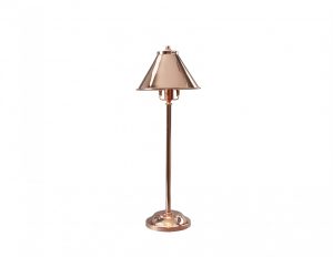 Lampa stołowa bufetowa metalowa kolor miedziany rustykalna