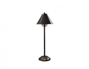 Lampa stołowa bufetowa metalowa kolor ciemny brąz Vintage