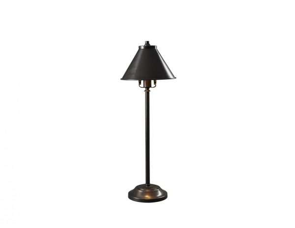 Lampa stołowa bufetowa metalowa kolor ciemny brąz Vintage