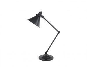 Lampa stołowa na biurko łamana metalowa kolor ciemny brąz Vintage