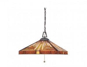 Lampa sufitowa wisząca 3 źródła światła witrażowa styl Tiffany artystyczna
