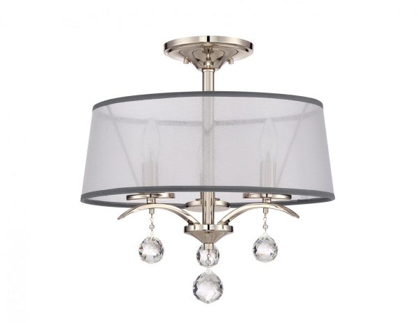 Lampa sufitowa plafon 3 zrodla swiatla krysztalki styl wspolczesny elegancka Glamour