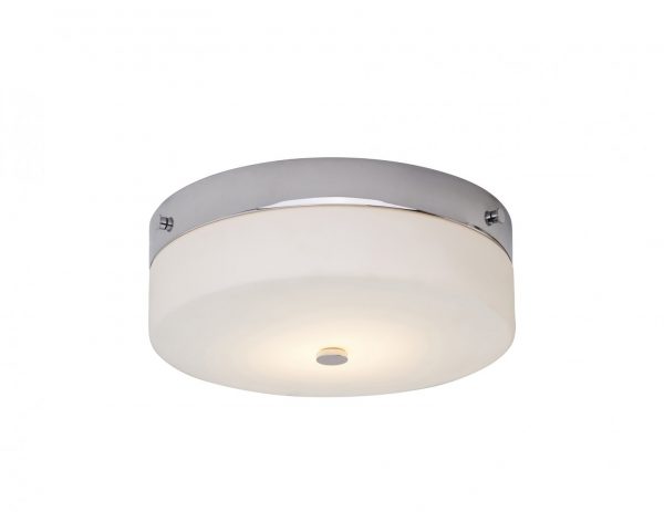 Lampa sufitowa plafon do lazienki srebrna oprawa nowoczesny LED