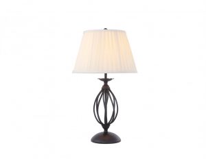 Lampa stolowa nocna stojaca czarna metaloplastyka klasyczna