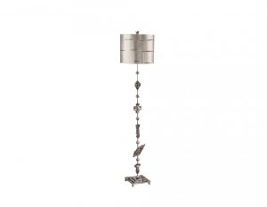 Lampa stojaca podlogowa kolor srebrny styl eklektyczny