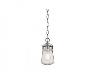 Lampa wiszaca latarnia na zewnatrz szklany klosz styl nowoczesny kolor srebrny