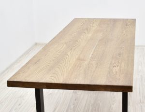 stół dębowy lite drewno metalowe nogi