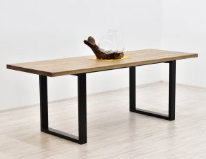 stół dębowy lite drewno metalowe nogi (6)
